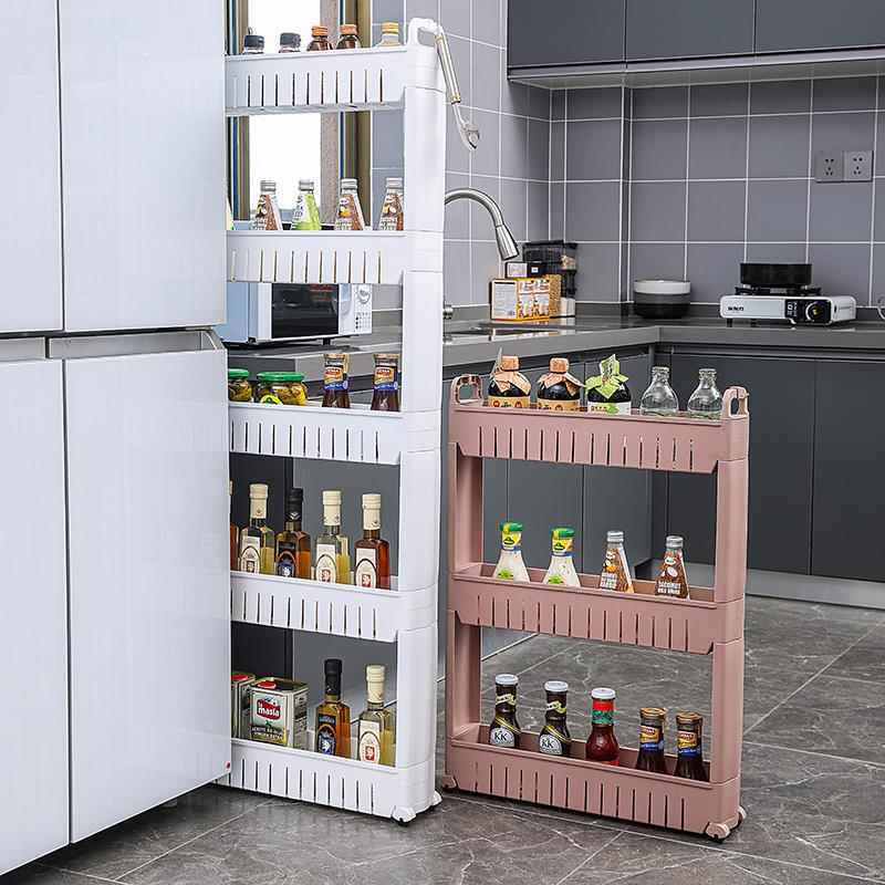 Kitchen Side Storage Rack, Multi-Layer Cabinet, Bathroom Storage Cabinet, Ultra-Narrow Gap Cabinet, Gap Storage, New Product Recommendation