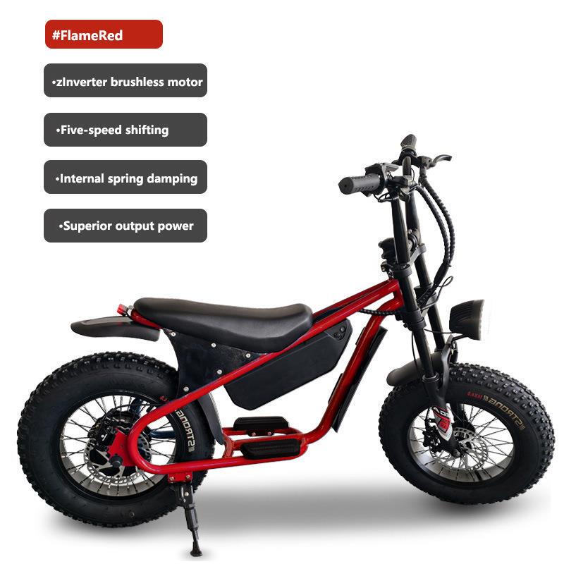 Factory Direct Sales 16inch Fat Tire Electric Vehicle Off-Road Snowmobile Variable Speed Hybrid Bicycle Export