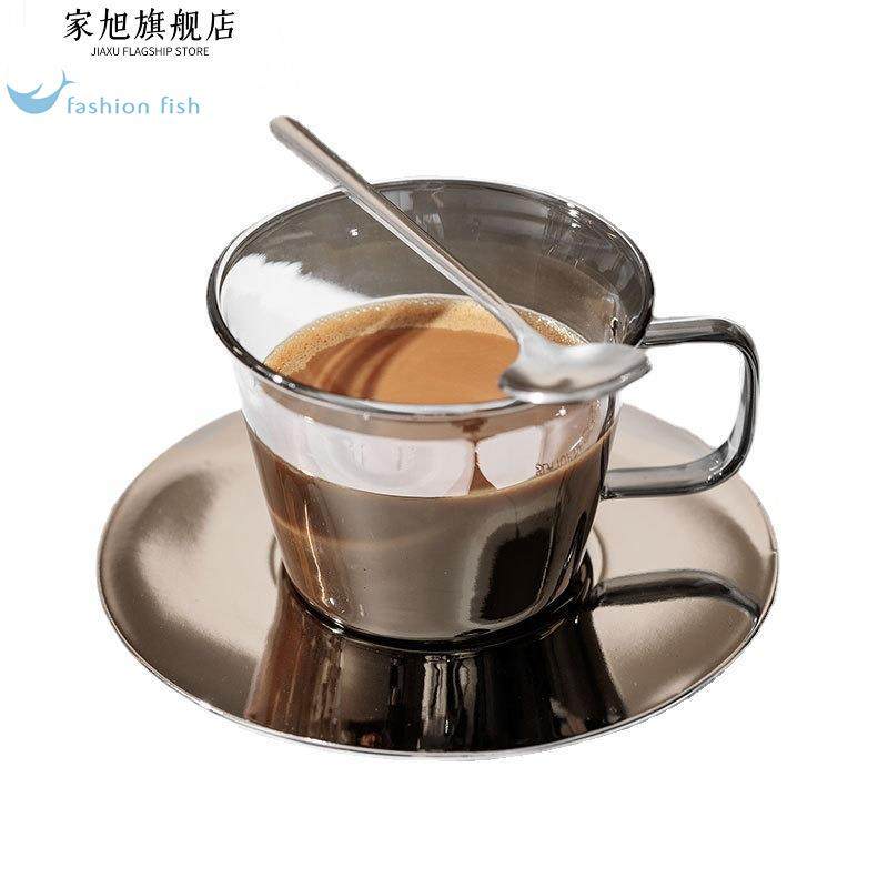 Glass Cup with Handle, Ins Style, for Home Use in the Living Room, Drinking Cup, High-End Feel, Milk Coffee Cup, Beverage Juice Cup