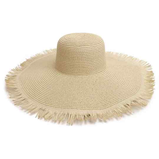 Sanya beach photo hat foldable tassel straw sun protection hat for women summer vacation beach hat with large brim