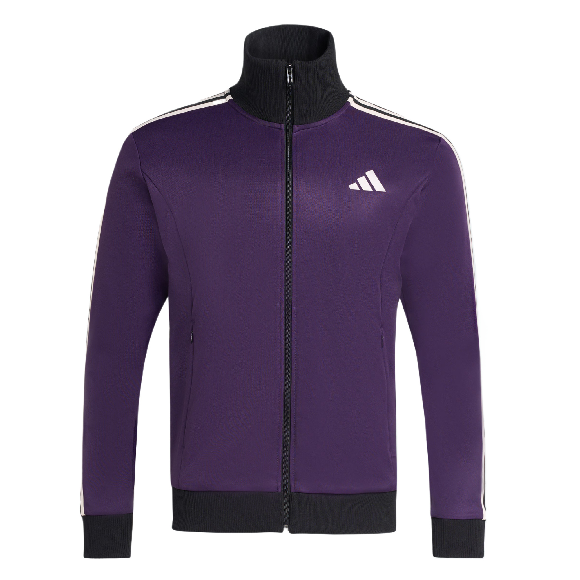 adidas 3-Stripes TRACKTOP 舒适时尚纯色夹克 男款 传奇紫