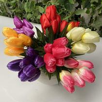 7 simulated tulip bunches QYY-696 outdoor flower bed trough decorative flowers home decoration flower arrangement gold silk cloth