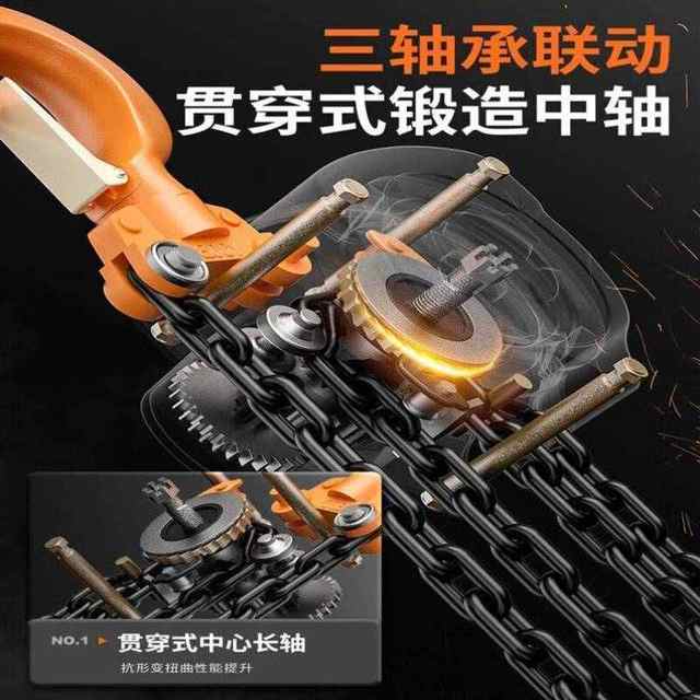 Hand-pulled hoist 1/2/3/5 tons reverse chain 10T iron hoist small lifting tool crane manual hoist 1 ton 3