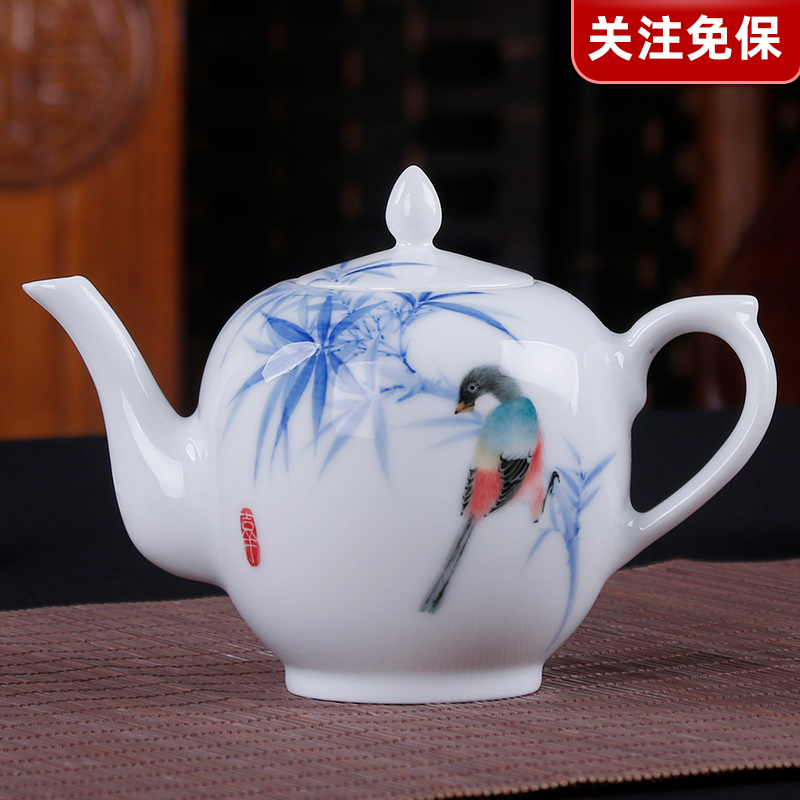 Hand-made tea set Hunan Province arts and crafts artist Zhang Shan works hand-painted hand-made tea set teapot ornament YXC165
