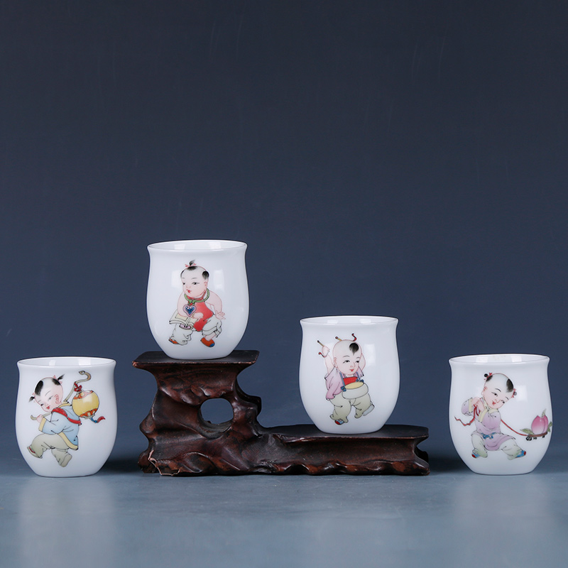 Fu Luxi Hunan Province Ceramic Process Fine Arts Division Wang, as Hand-painted Tea Tea Cup Home Delivery D215