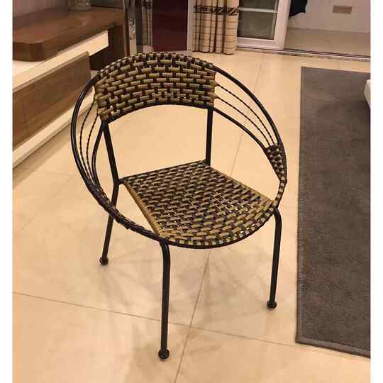 Mojun rattan chair comfortable back chair moon chair woven chair balcony rattan stool coffee shop leisure chair modern