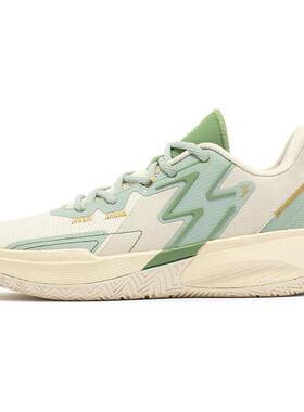 361° Big3 Team 减震防滑耐磨 低帮 篮球鞋 男款 米绿色