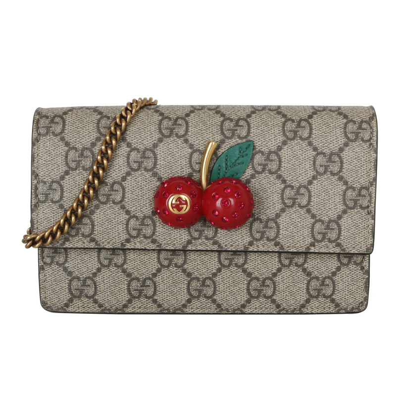[9.5 New] Gucci Gucci Women's Mini Cherry Shoulder Crossbody Bag