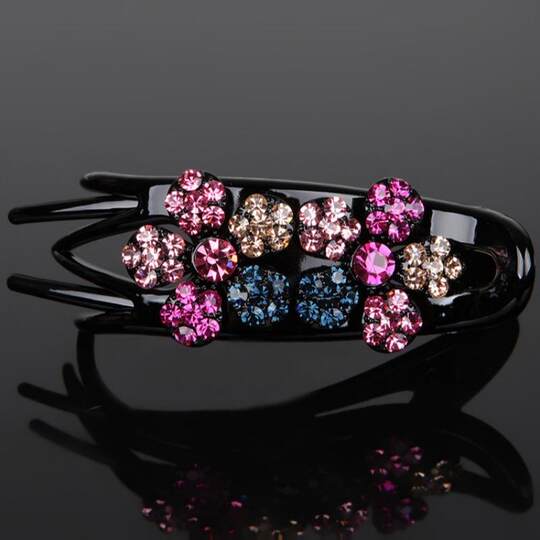 Korean-Style Hair Clip for Updos, Elegant Mother's Hair Accessory, Rhinestone Hairpin, Duckbill Clip, Large Updo Claw Clip