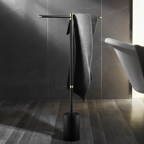 3WKF black gold brass nail-free floor-standing towel rack bath towel rack storage rack home bathroom living room bedroom