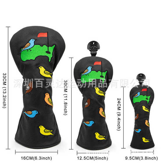 新款果岭小鸟高尔夫木杆套 球杆帽套高尔夫用品配件 高尔夫球杆套