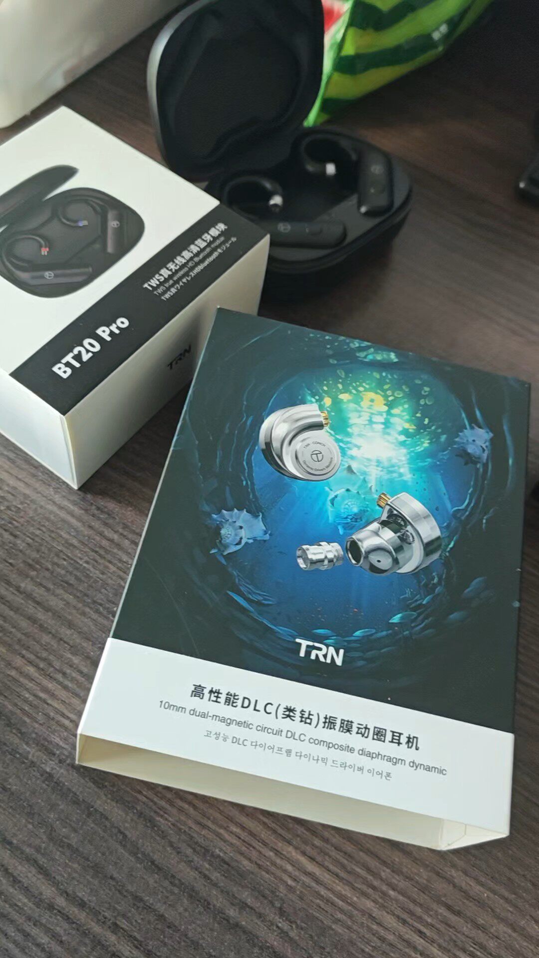 TRN海螺有线入耳式动圈耳机DLC振膜类钻石hifi高音质游戏音乐耳塞评价- 淘宝网