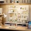Customized solid wood hole board entrance wall shelf display storage shelf accessories hook display hanging clothes