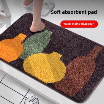 Bathroom absorbent floor mats, bathroom door non-slip door mats, toilet home quick-drying floor mats, thickened entry carpets