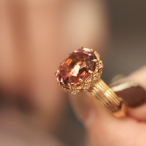 European and American light luxury style niche personality accessories jewelry index finger ring s925 sterling silver gold-plated ring for women