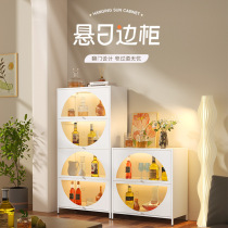 Steel bookcase with glass door childrens bookshelf home living room storage cabinet dust-proof display cabinet removable sideboard