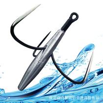 Anti-hanging bottom lead weight blade anchor hook 80g three-claw three giant silver carp bighead carp grass carp scale-breaking special hook and fish spear