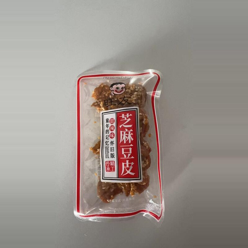 Wangyou Sesame Tofu Skin Sweet and Spicy Flavor Instant Snack Popular Childhood Nostalgic Spicy Strips Vegetarian Meat Small Pack Crispy and Fragrant