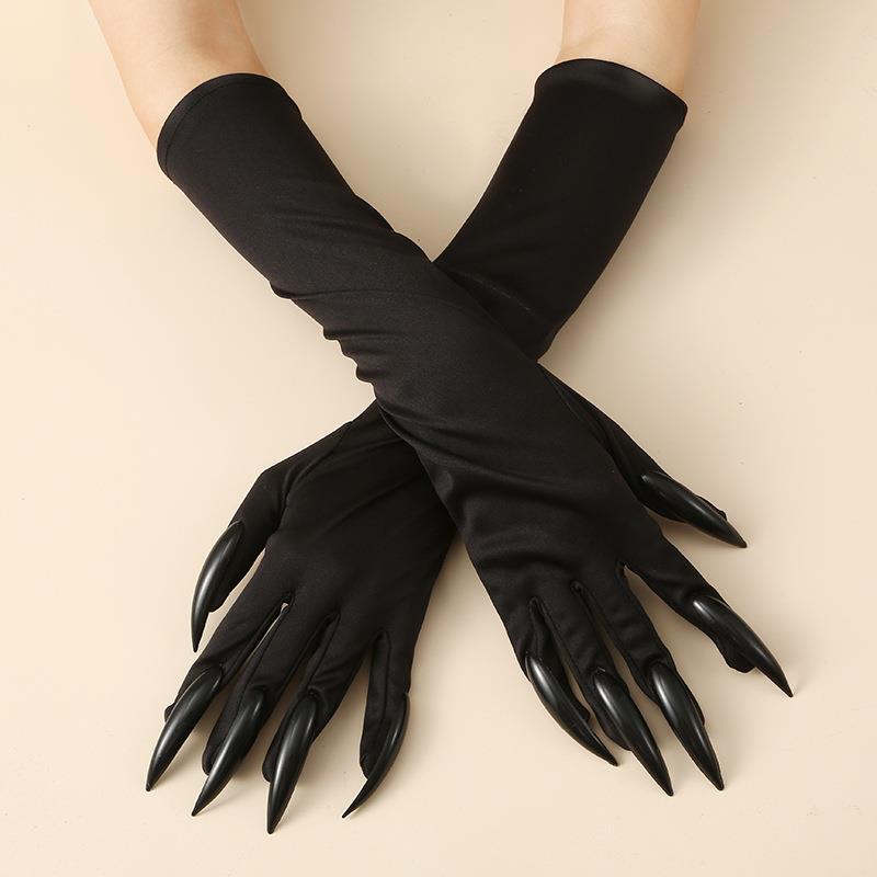 Halloween Gloves Long Nail Sleeves Vampire Witch Cos Costume Ghost Claws Black Ghost Hand Props Role Play Halloween Gloves Long Nail Sleeves Vampire Witch Cos Costume Ghost Claws Black Ghost Hand Props Role Play