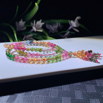 Brand New Three Circle Bracelet Brazilian Natural Tourmaline Beads 5 4mm Weight 28 7g Candy Bracelet 06998