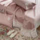 Summer pearl silk mat 1.5m 1.8m bed light luxury sweet pink lace lace bed sheet ice silk mat