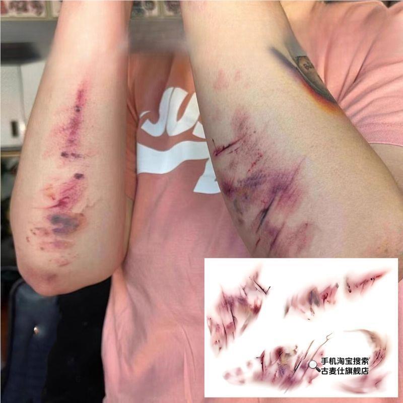 Halloween Tattoo Stickers, Fake Scar Stickers, Realistic Scar Stickers, Fake Wound Stickers, Halloween Party Makeup Bar Halloween Tattoo Stickers, Fake Scar Stickers, Realistic Scar Stickers, Fake Wound Stickers, Halloween Party Makeup Bar