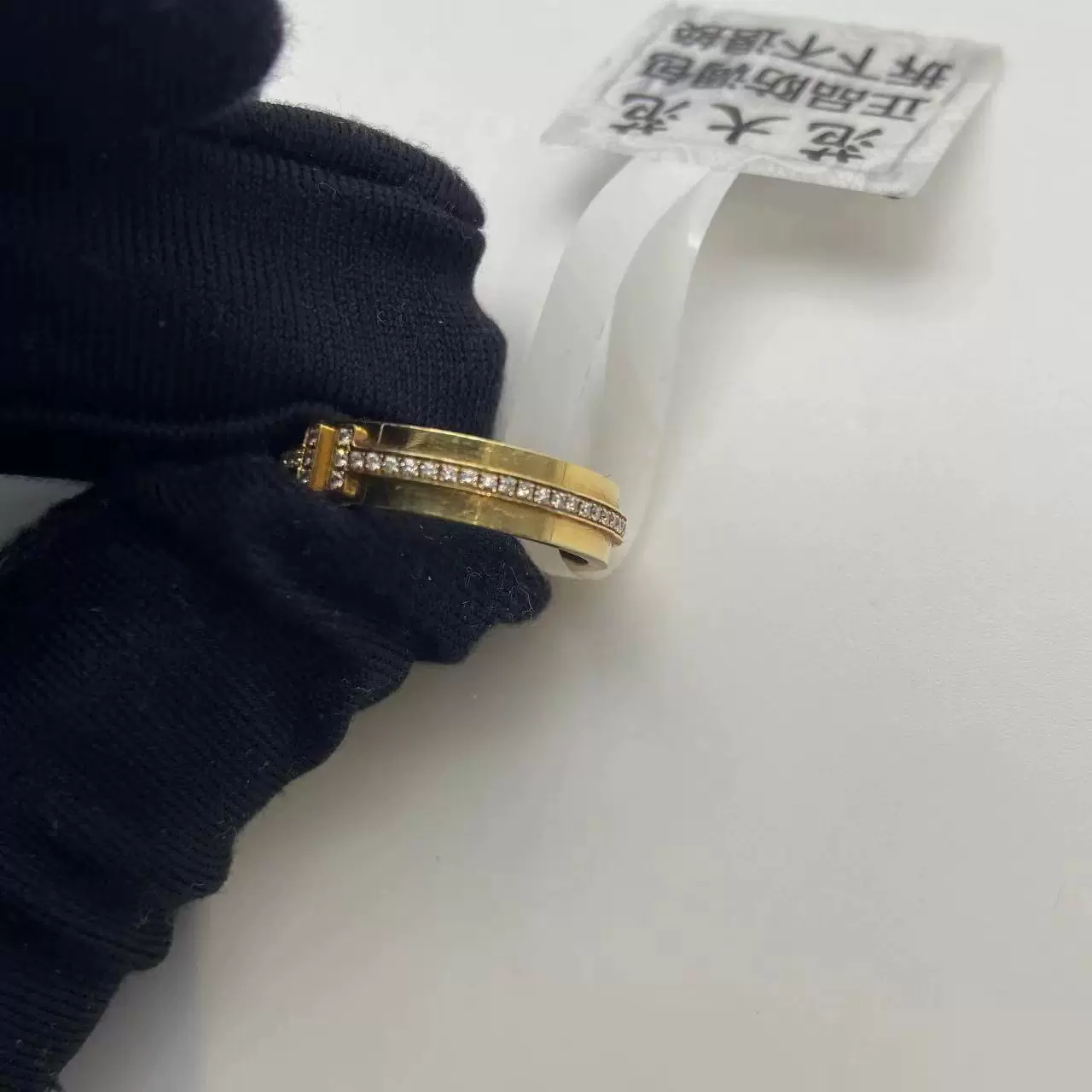 [95 новый кольцо Tiffany & Co. серии T узкое золотистое кольцо 18K золото, официальная цена 27400]