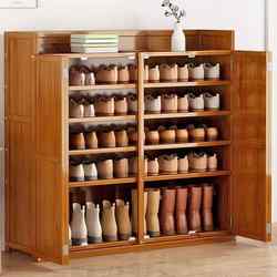 Shoe rack multi-layer household simple shoe cabinet dust-proof multi-functional storage rack entrance storage artifact dormitory solid wood