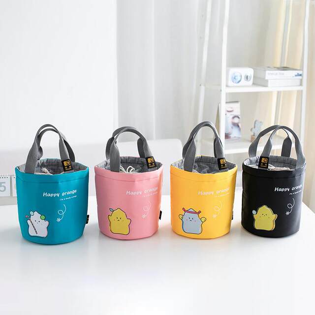 Lunch Bag for Primary School Students, Round Lunch Box Bag, Special Lunch Bag with Lunch Pocket, Thickened Lunch Bag