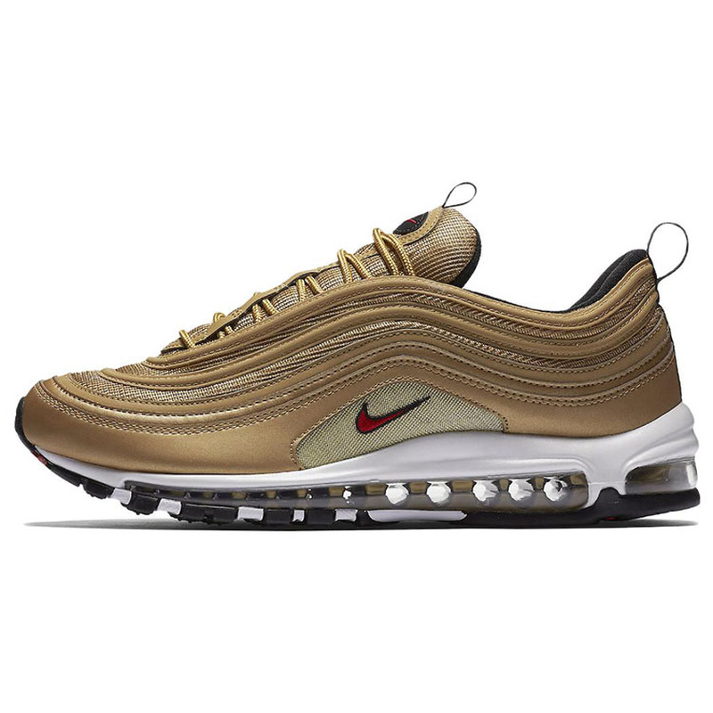Nike Air Max 97 Gold Bullet 复古舒适 金子弹造型 皮革 低帮