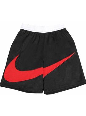 Nike Dri-Fit 大钩Logo针织速干宽松运动短裤 男款 黑色