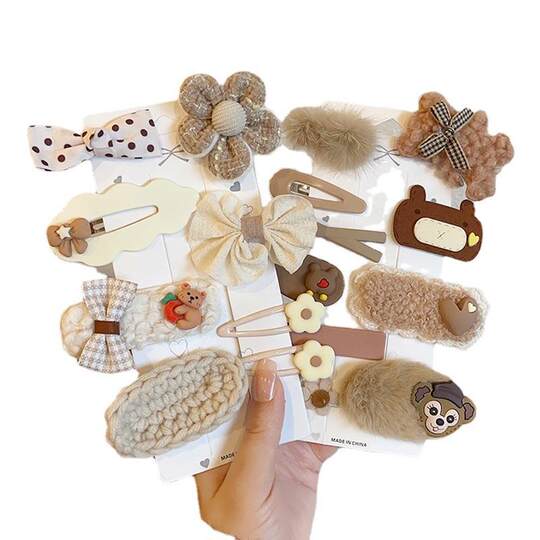 Plush Hair Clips Autumn and Winter Hairpins for Women 2024 New Children's Clips Hair Accessories Side Bangs Clips Cute Hairpins