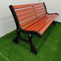Park chair outdoor bench outdoor long bench cast iron art solid wood plastic wood bench with backrest