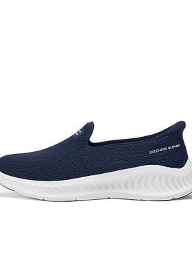 Skechers斯凯奇 GO WALK 舒适  低帮 生活休闲鞋 女款 蓝白色