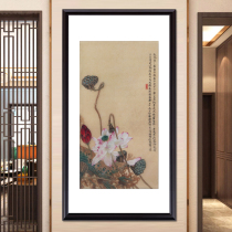 Embroidery pure handmade Suzhou embroidery living room decoration hanging painting Ancient Style Lotus Suzhou embroidery silk handicrafts and gifts