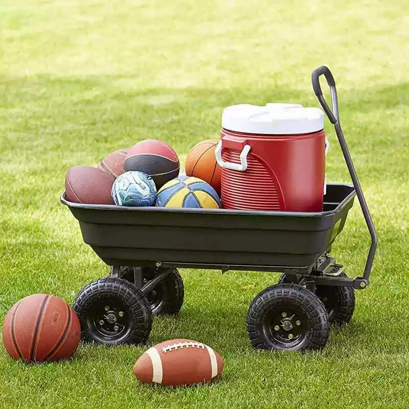Factory garden tippable tool cart plastic bucket garbage dump cart Dumpcart garden cart truck