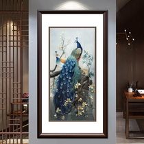 Embroidery pure handmade Suzhou embroidery living room decoration hanging painting Peacock Suzhou embroidery silk handicrafts and gifts