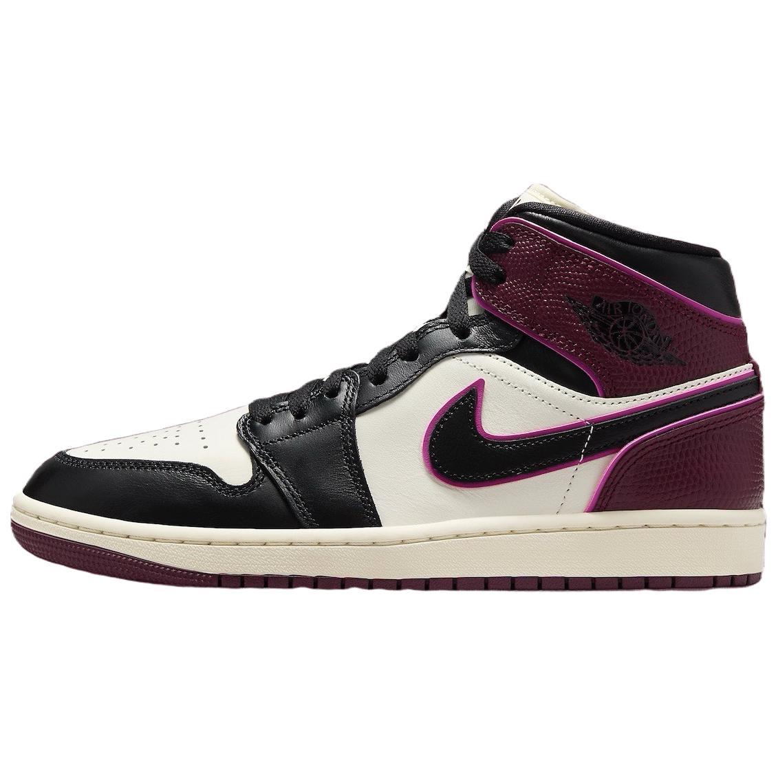 Jordan Air Jordan 1 Mid “Bordeaux” 舒适时尚 高帮