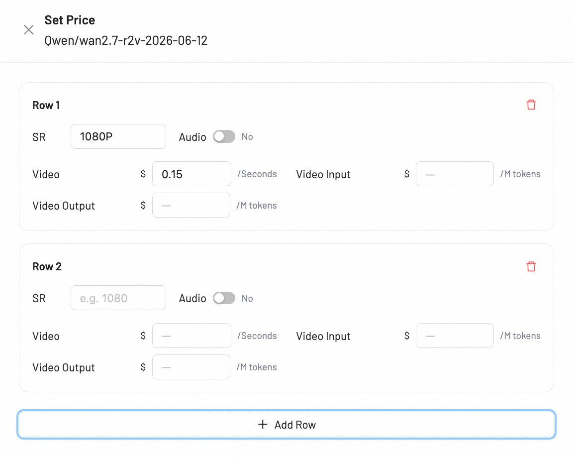 Video Model Pricing