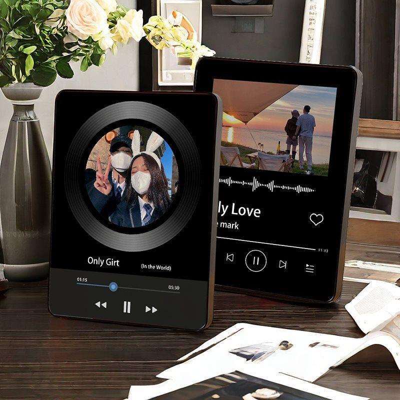 Music Playing Photo Frame Couple Photo Frame Desktop Music Photo Frame 5Y689234 Photo Frame with Sound Aluminum Alloy Photo Frame Music Playing Photo Frame Couple Photo Frame Desktop Music Photo Frame 5Y689234 Photo Frame with Sound Aluminum Alloy Photo Frame