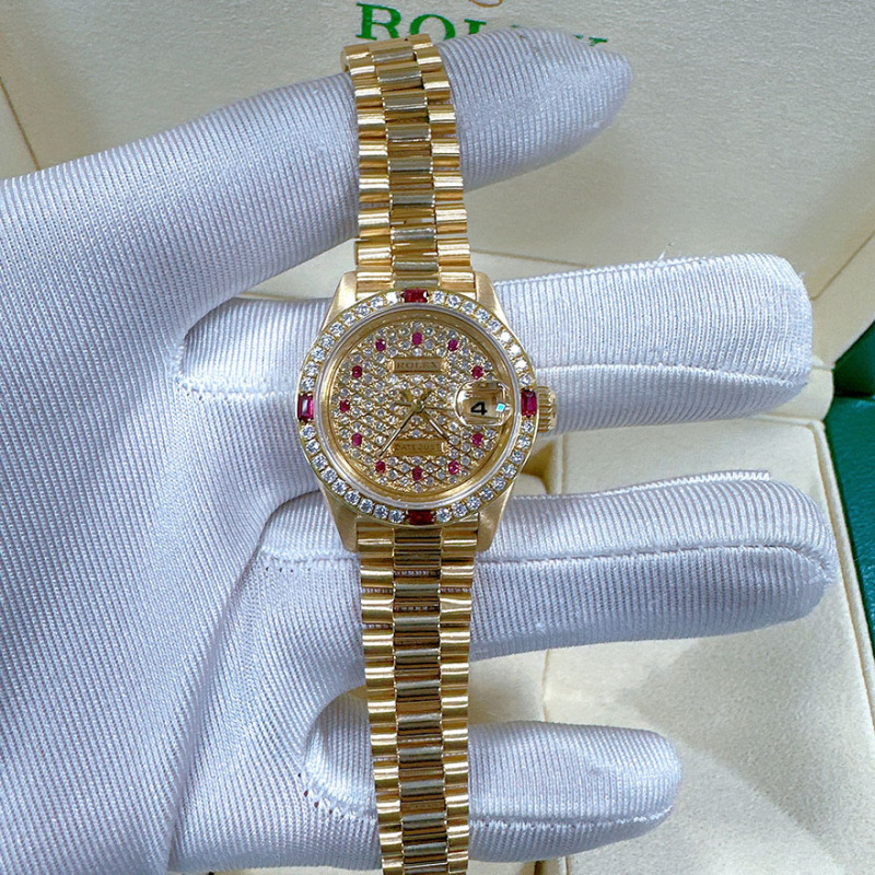 Direct Purchase Price: 98% New Rolex Starry Sky 18K Gold Datejust Women's Watch with Later-Added Diamond Bezel and Diamond Dial Direct Purchase Price: 98% New Rolex Starry Sky 18K Gold Datejust Women's Watch with Later-Added Diamond Bezel and Diamond Dial