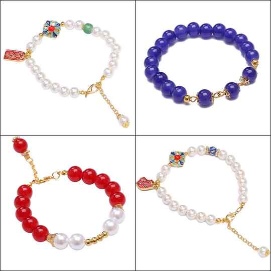 DIY jewelry accessories complete set of bracelets loose beads necklace earrings antique style