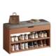 Solid Wood Shoe-Changing Bench for Home Use, Shoe Rack at the Entrance, Shoe Cabinet and Bench Integrated, Entryway Bench for Wearing Shoes