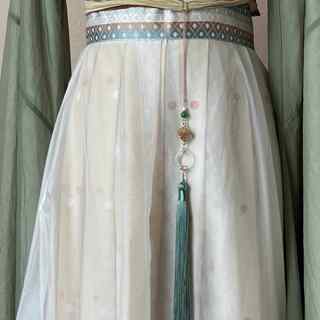 Hanfu Waist Accessories with Traditional Style, Including a Long Tassel Bell Pendant That Can Light up