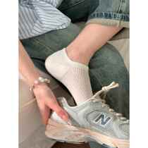 Candy-colored socks for women summer thin boat socks pure cotton shallow mouth invisible silicone non-slip non-falling solid color socks