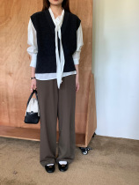 Wensen online thirteen-line wool knitted vest for women autumn lazy sleeveless layered vest top PA899