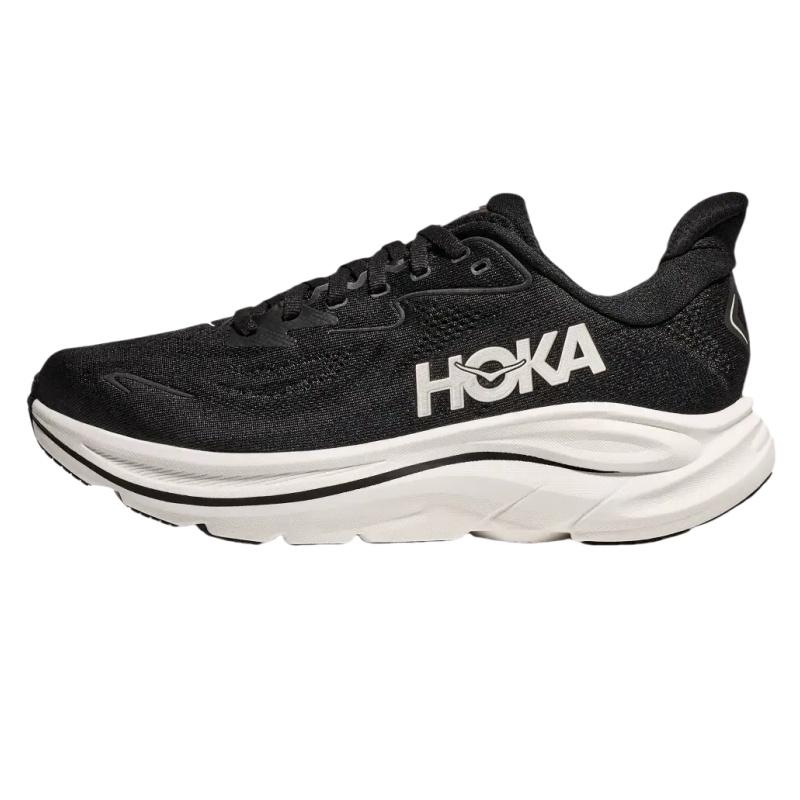 【荐】HOKA ONE ONE CLIFTON 10 时尚舒适低帮训练跑步鞋女款黑白