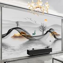 TV background wall wallpaper 18D three-dimensional wallpaper 8D modern minimalist living room bedroom custom mural film and television wall covering