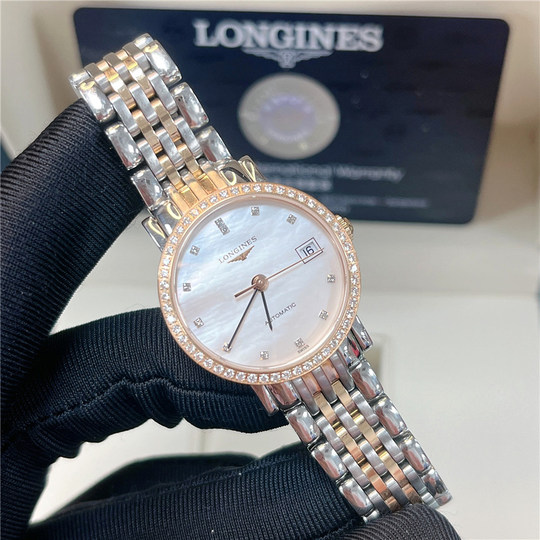 98新浪琴公价3.9万博雅系列原镶钻女士手表机械腕表L4.309.5.88.7