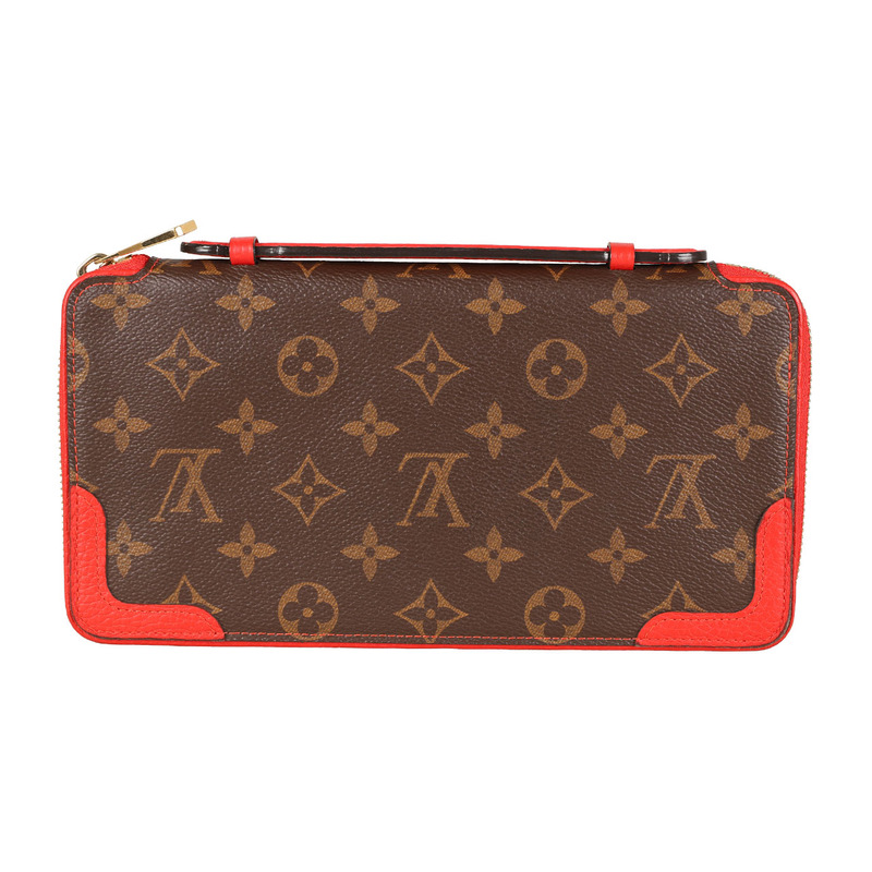 [9.8 New] Louis Vuitton Lv Unisex Women's Clutch Bag Monogram Zipper Wallet Card Holder Long Wallet Women's Bag